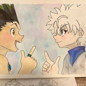 Gon and Killua painting